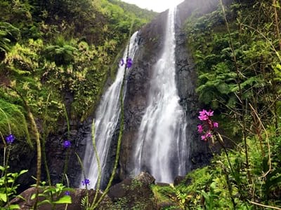 Rando randonnée trek trekking montagne vallée Fara'ura Faraura cascades jumelles Hitiaa Tahiti Polynésie française